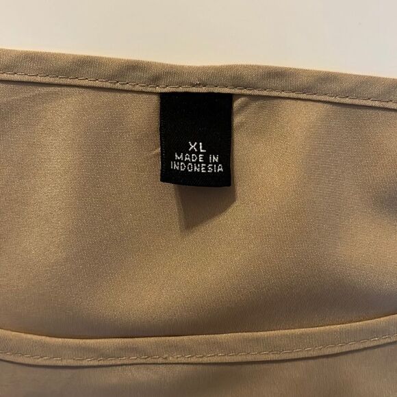 𝅺unbranded tan camisole square neck and back skinny straps nonadjustable SZ XL - Picture 7 of 11